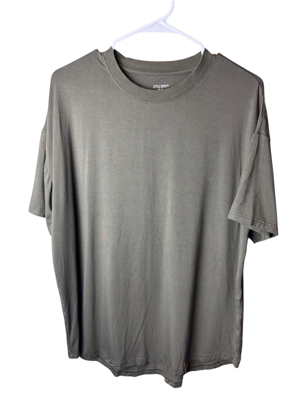 Little Bipsy Bamboo Brown Crewneck Tee for Adults Oversized M - Picture 1 of 8